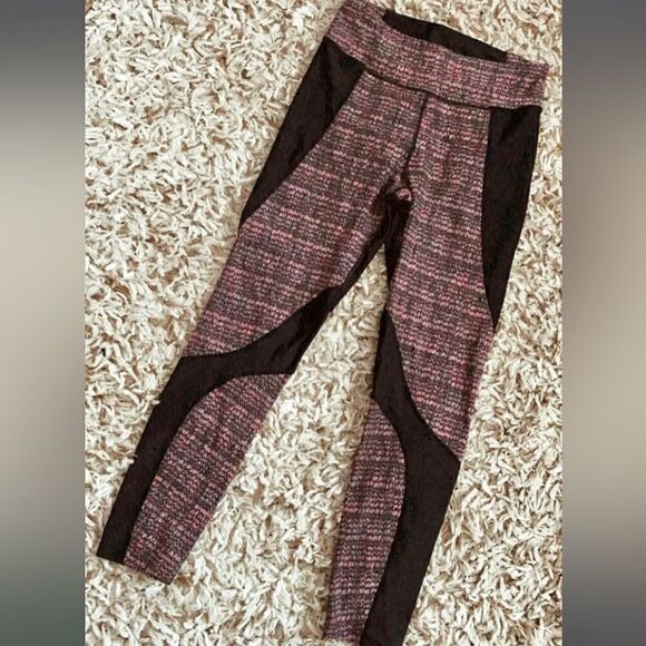 Free People Movement Leggings Black Red S - Picture 1 of 5